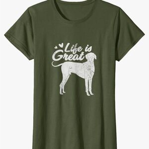 “Life is Great” Dane T-Shirt - Olive Green